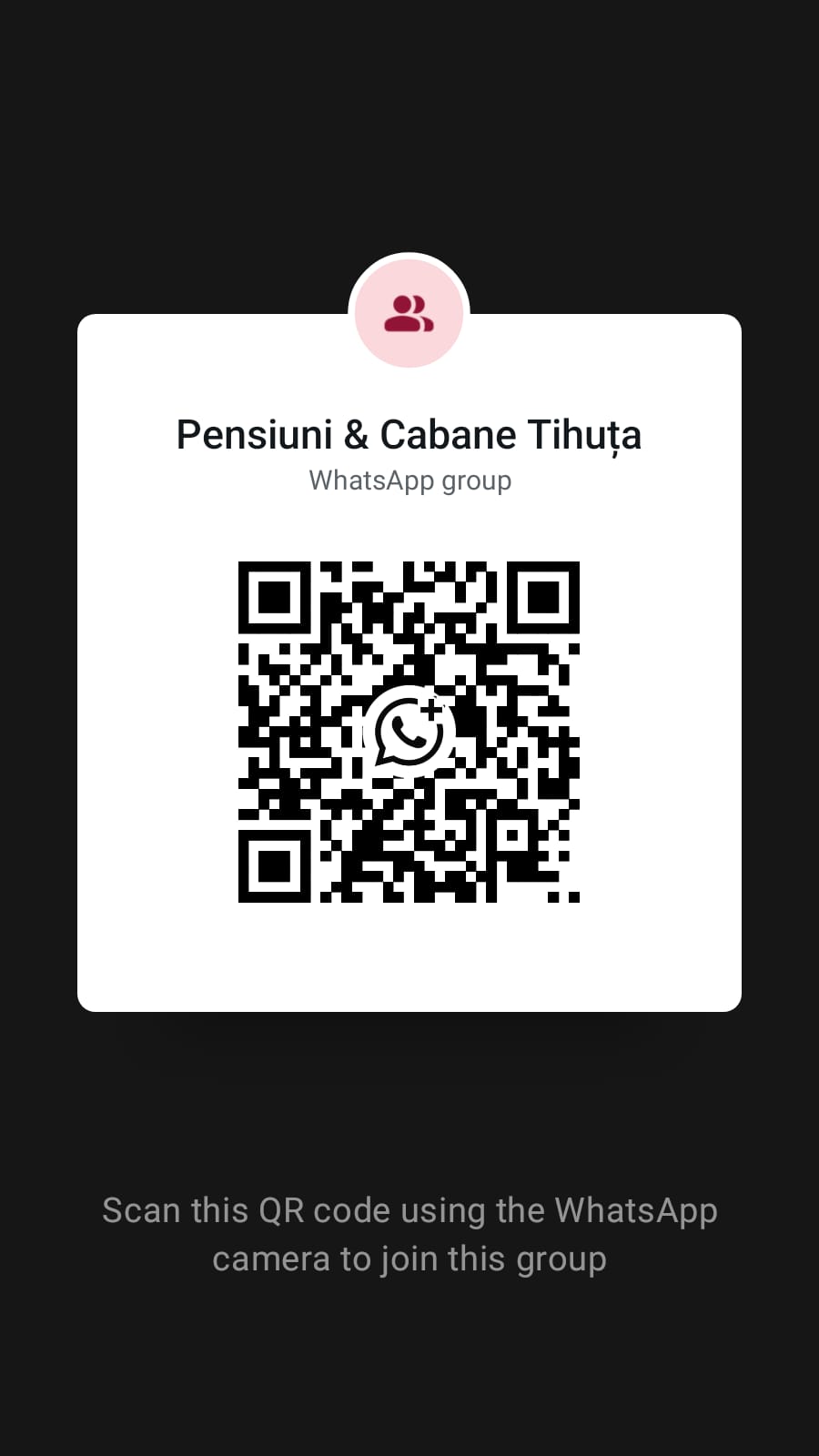 QR grup WhatsApp Afaceri Tihuța